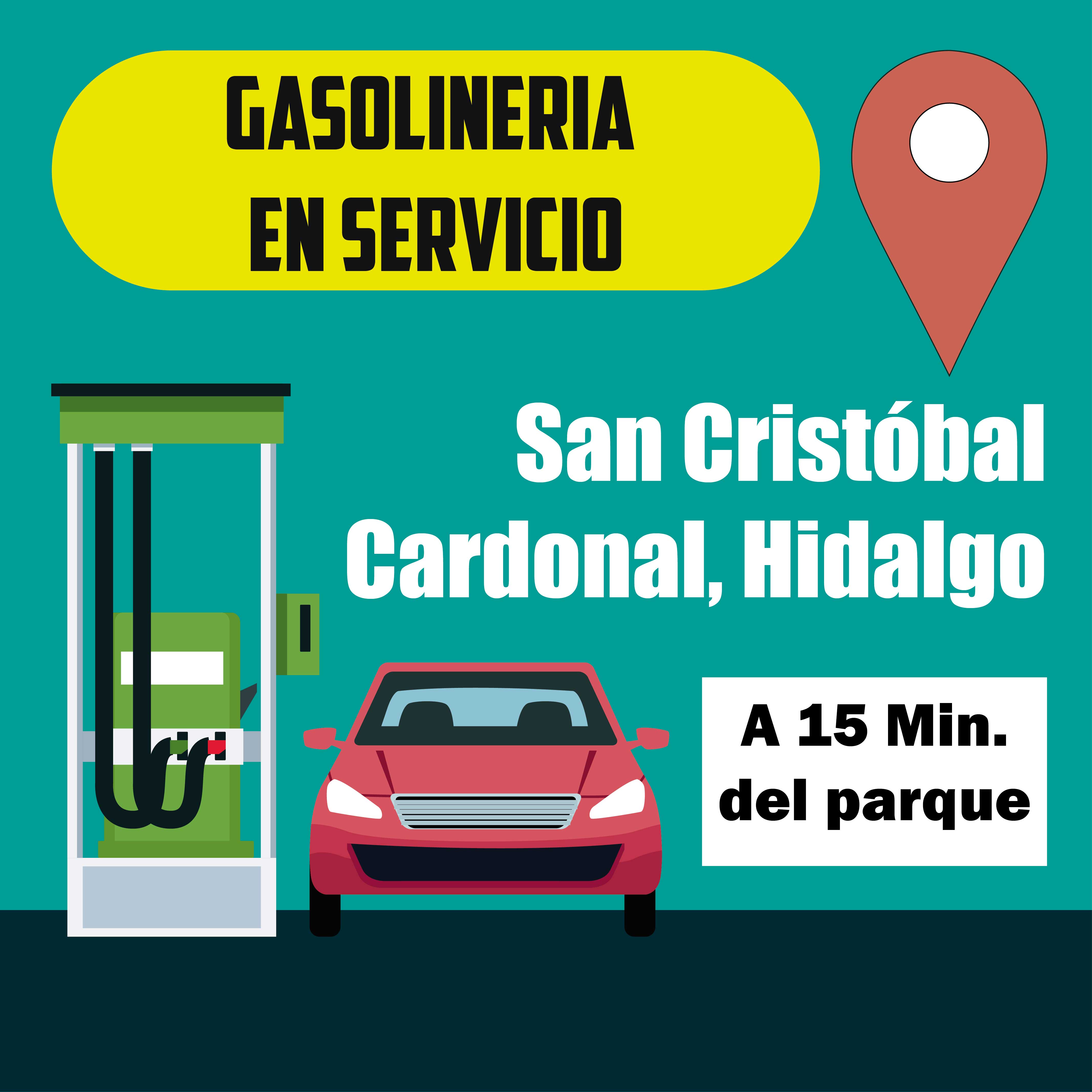 Ya contamos con servicio de gasolinera. A 15 minutos